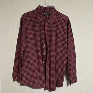 Daniel Cremieux Long-Sleeve Button Down Shirt, Size XL, Maroon/Blue/Yellow